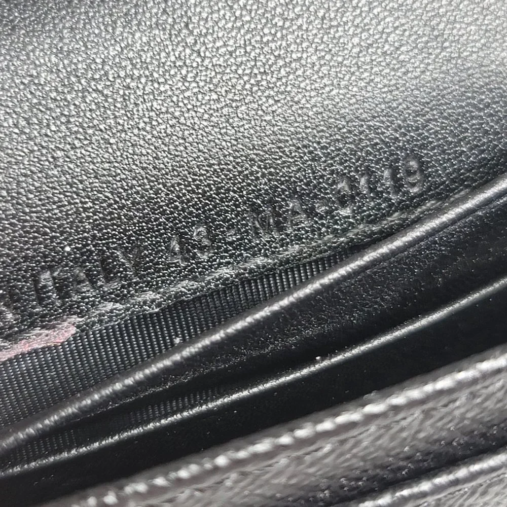 Dior Black Leather Saddle Flap Card Case